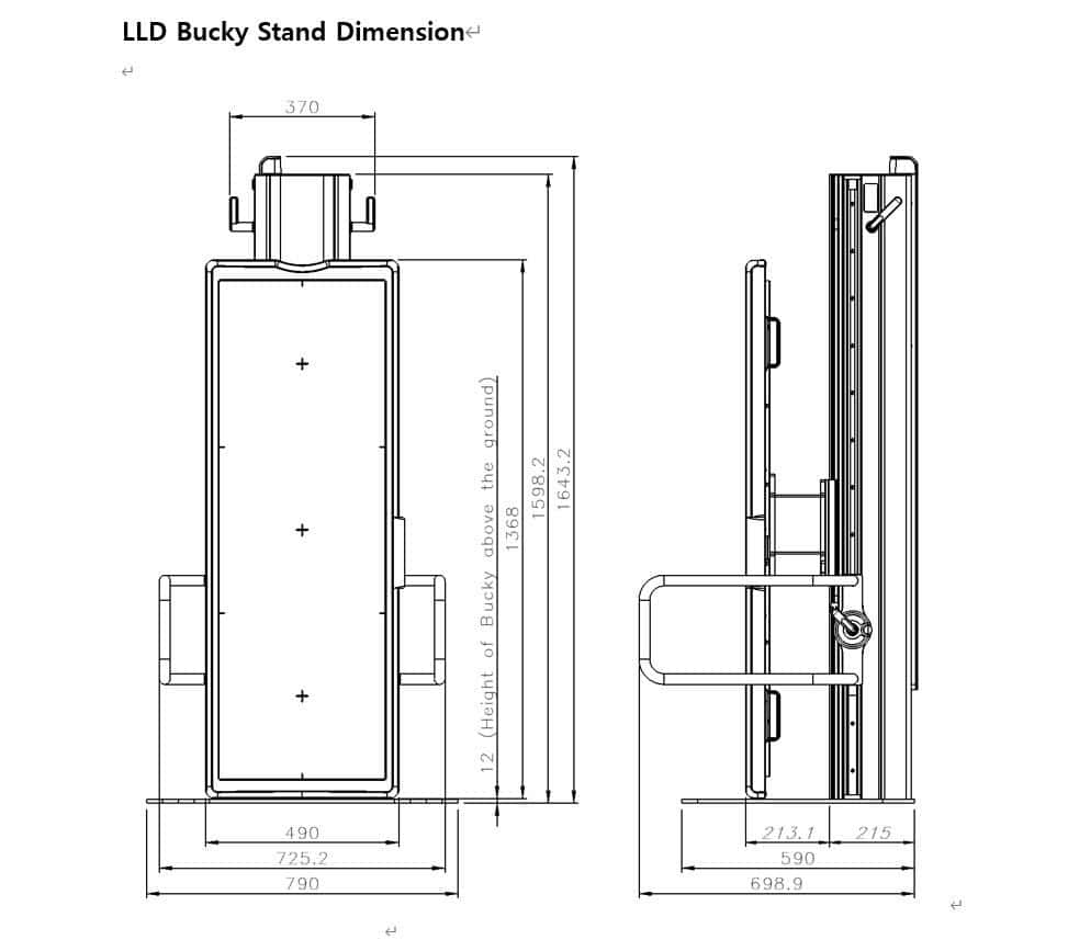 LLD Bucky Stand Dimensions