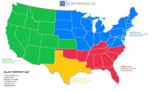 TI BA Sales Territory Map 2024